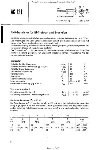 SIEMENS Datenbuch 1967 / 1968 Halbleiter - Rainers ...