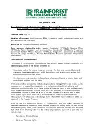 JOB DESCRIPTION Project Finance and Administrative Officer ...