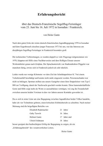 Erfahrungsbericht - Luftsportclub Attendorn-Finnentrop