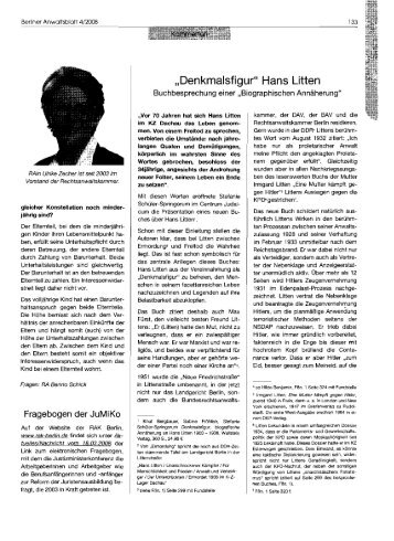 Beitrag von RA Hans-Joachim Ehrig im Kammerton April 2008 | PDF