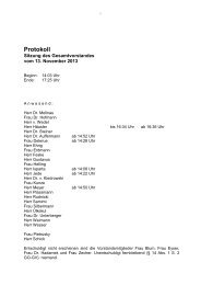 Protokoll und Tagesordnung der Vorstandssitzung am 13.11.2013