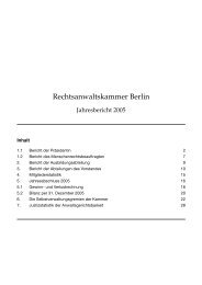 Jahresbericht 2005 | PDF - Rechtsanwaltskammer Berlin