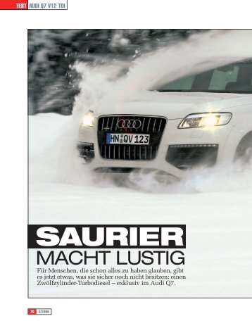 Einzeltest Audi Q7 V12 TDI (PDF) - Auto Motor und Sport