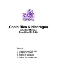 Costa Rica & Nicaragua - Raleigh International