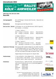 Allgemeine Infos und Zeitplan (pdf) - Rallye KÃ¶ln-Ahrweiler