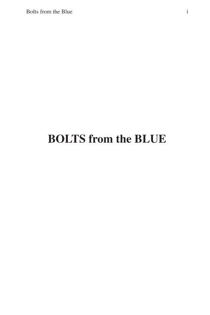 BOLTS from the BLUE - Ralph Abraham