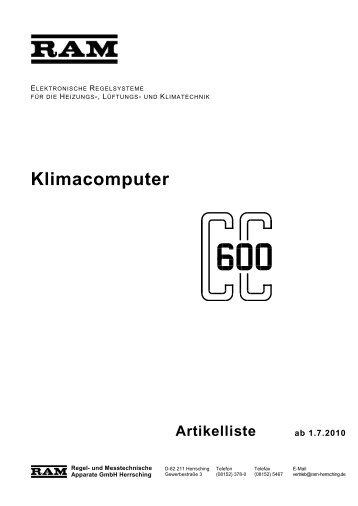 Klimacomputer Baureihe 660