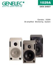 Genelec 1029A Bi-amplified Monitoring System - Eberle AV