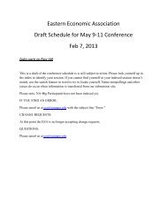 Eastern Economic Association Draft Schedule for May 9-‐11 ...