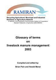 Glossary of terms on livestock manure management 2003 - Ramiran