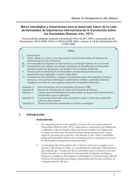 Designación de sitios Ramsar - IUCN