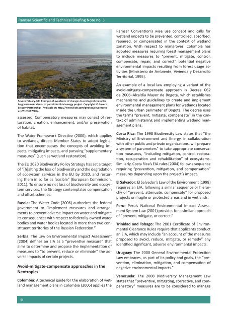 Briefing Note - Ramsar Convention on Wetlands