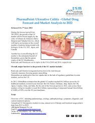 JSB Market Research - PharmaPoint: Ulcerative Colitis - Global Drug Forecast and Market Analysis to 2022