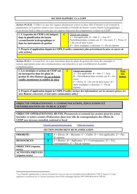 instrument de planification nationale pour l'application des ...