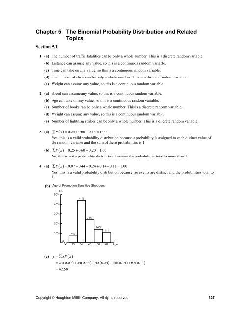 Chapter 5 The Binomial Probability Distribution And Related Topics