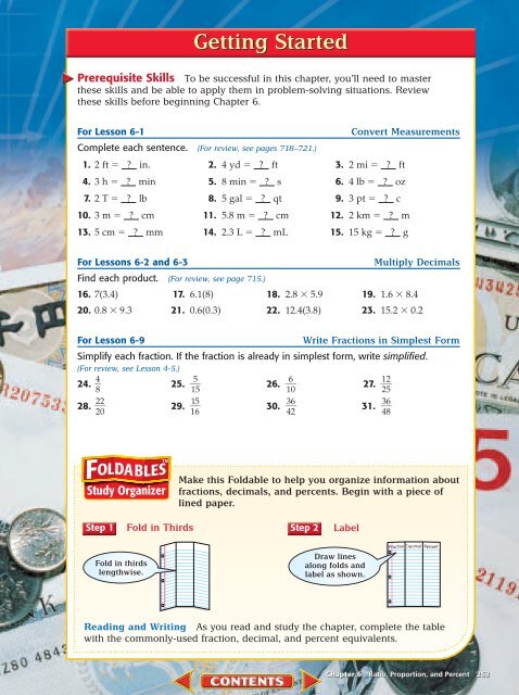 Pre-Algebra Chapter 6 - Ramsey School District