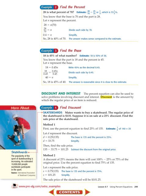 Pre-Algebra Chapter 6 - Ramsey School District