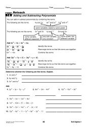 7-6 Worksheets - Ramsey School District