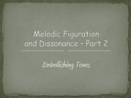 Melodic Figuration and Dissonance â Part 1