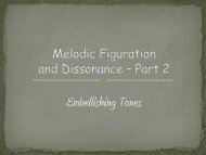 Melodic Figuration and Dissonance â Part 1