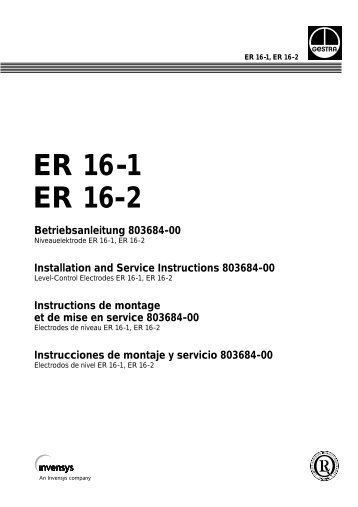 ER 16-1 ER 16-2 Betriebsanleitung 803684-00