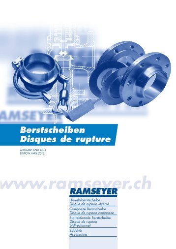 Disque de rupture - André Ramseyer AG