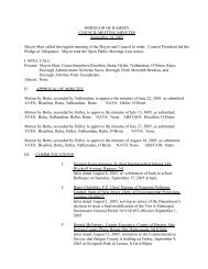 BOROUGH OF RAMSEY COUNCIL MEETING MINUTES September ...