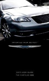 2013 Chrysler 200 Sedan User's Guide - RAM Trucks