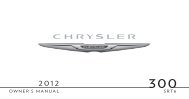 2012 Chrysler 300 SRT8 Owner's Manual - Ram Trucks