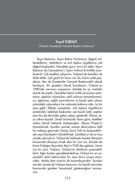 “Dünya Kenti Trabzon için”