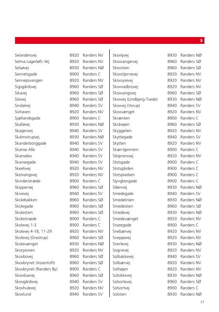 RANDERS HAR 5 NYE POSTNUMRE - Randers Kommune