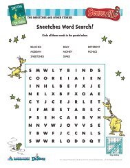 Sneetches Word Search! - Randomhouse.biz