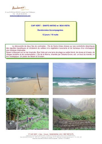 CAP VERT - SANTO ANTAO et BOA VISTA ... - Randomona