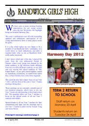 Harmony Day 2012 - Randwick Girls High School