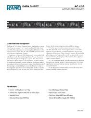 AC 23S Data Sheet - Rane