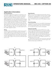 BB 44X Balance Buddy Manual / Schematic - Rane
