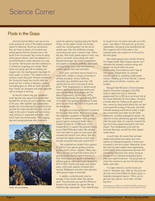 CRT - Summer 2006 Newsletter - The California Rangeland Trust