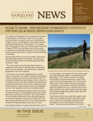 IN THIS ISSuE - The California Rangeland Trust