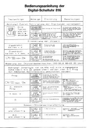 Bedienungsanleitung der Digital-Schaltuhr 816