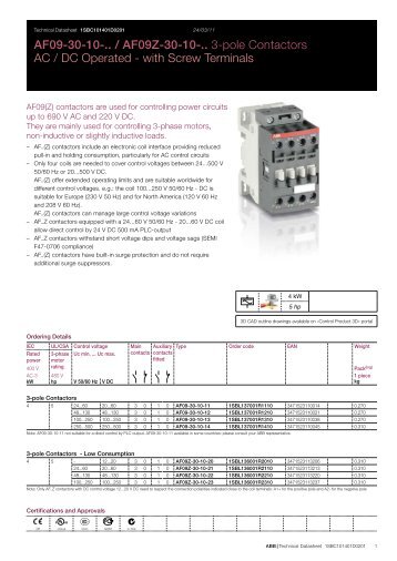 AF09-30-10-.. / AF09Z-30-10-.. 3-pole - Abb