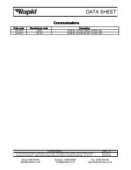 Technical Specification - Rapid Electronics