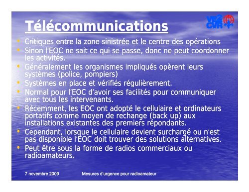 Formation en mesure d'urgence - Radio Amateur du QuÃ©bec