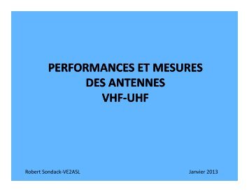 la PrÃ©sentation de Robert VE2ASL sur les mesures d'antenne VHF ...