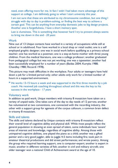 Trisomy 8 mosaicism in adults FTNW.pub - Unique - The Rare ...