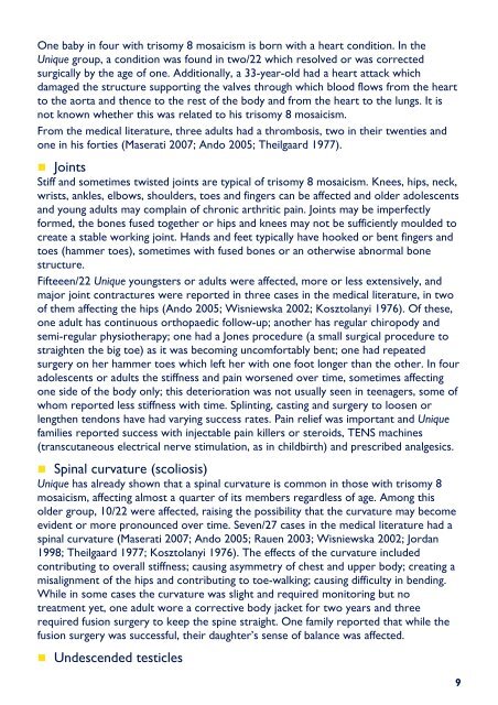 Trisomy 8 mosaicism in adults FTNW.pub - Unique - The Rare ...