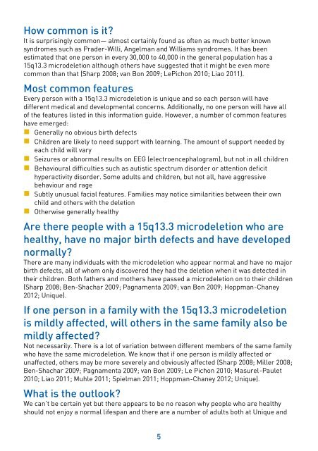 15q13.3 microdeletion syndrome - Unique - The Rare Chromosome ...