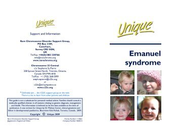 Emanuel syndrome FTNS.pub - Unique - The Rare Chromosome ...