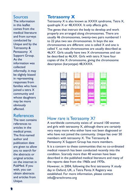 Tetra X FTNW.pub - Unique - The Rare Chromosome Disorder ...