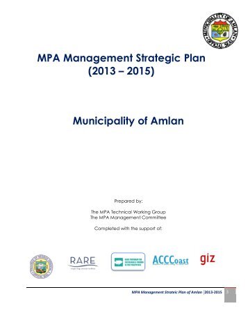 Municipality of Amlan MPA Management Strategic Plan ... - RarePlanet