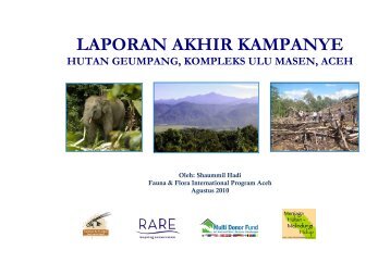 laporan akhir kampanye hutan geumpang, kompleks ... - RarePlanet